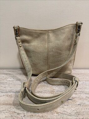 HOBO Light Taupe Leather Crossbody Bag